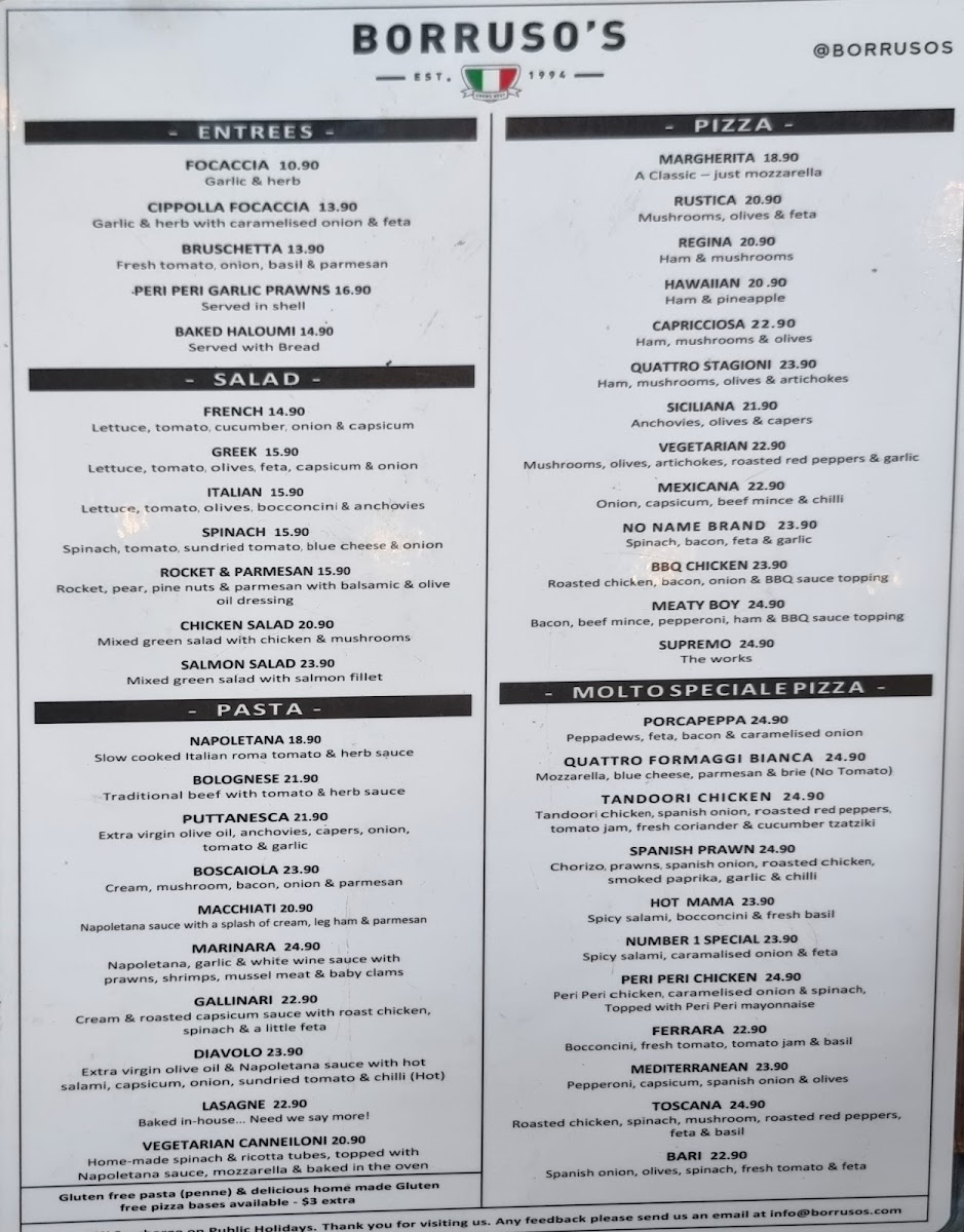 Menu Borruso's Crows Nest-6